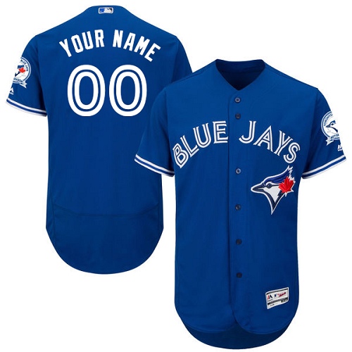 Men's Majestic Toronto Blue Jays Customized Blue Alternate Flex Base Authentic Collection MLB Jersey