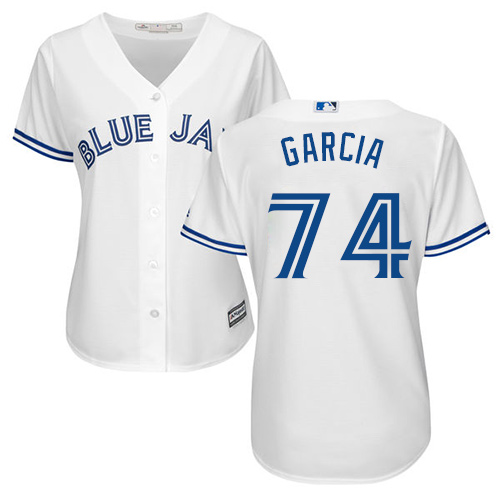 Women's Majestic Toronto Blue Jays #74 Jaime Garcia Authentic White Home MLB Jersey