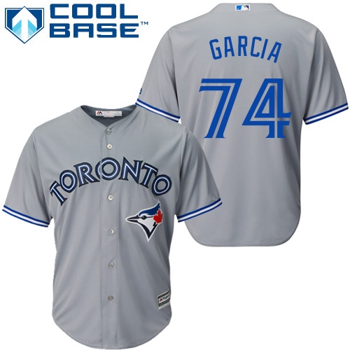 Youth Majestic Toronto Blue Jays #74 Jaime Garcia Replica Grey Road MLB Jersey