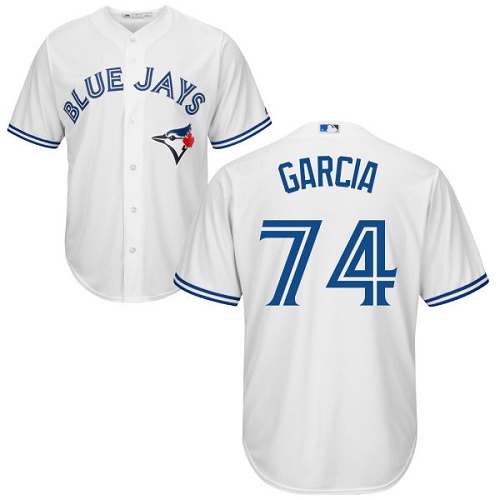 Youth Majestic Toronto Blue Jays #74 Jaime Garcia Replica White Home MLB Jersey