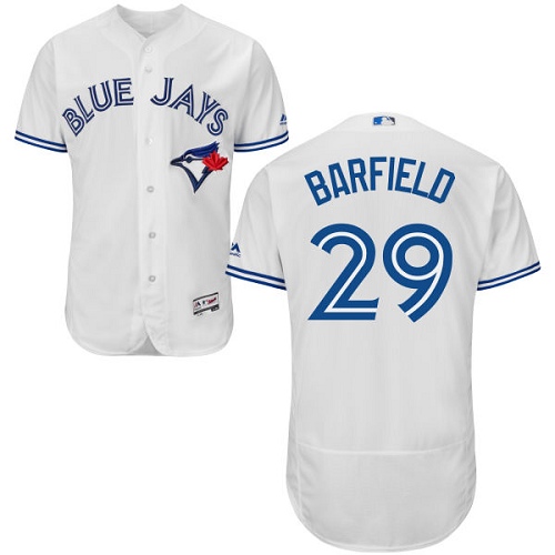 Men's Majestic Toronto Blue Jays #29 Jesse Barfield White Flexbase Authentic Collection MLB Jersey