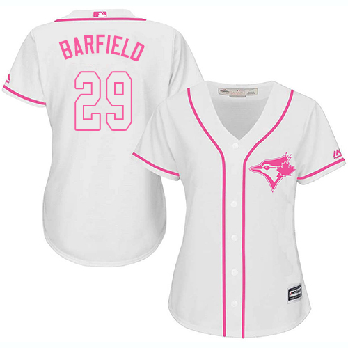 Women's Majestic Toronto Blue Jays #29 Jesse Barfield Authentic White Fashion Cool Base MLB Jersey