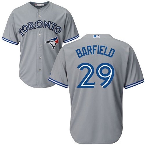 Youth Majestic Toronto Blue Jays #29 Jesse Barfield Authentic Grey Road MLB Jersey