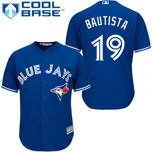 Youth Majestic Toronto Blue Jays #19 Jose Bautista Authentic Blue Alternate MLB Jersey
