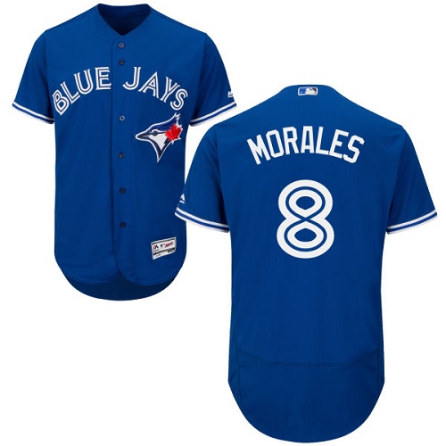 Men's Majestic Toronto Blue Jays #8 Kendrys Morales Royal Blue Flexbase Authentic Collection MLB Jersey