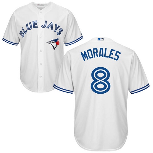 Youth Majestic Toronto Blue Jays #8 Kendrys Morales Authentic White Home MLB Jersey
