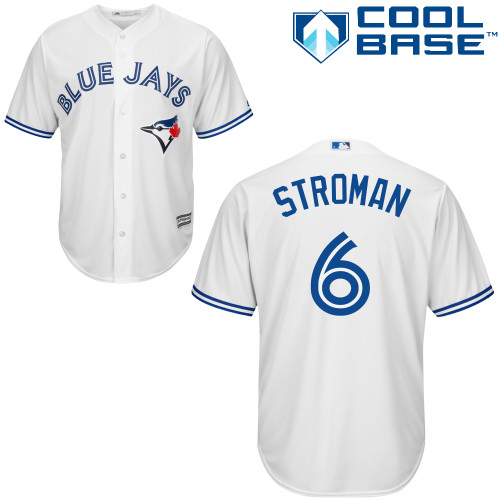 Youth Majestic Toronto Blue Jays #6 Marcus Stroman Replica White Home MLB Jersey