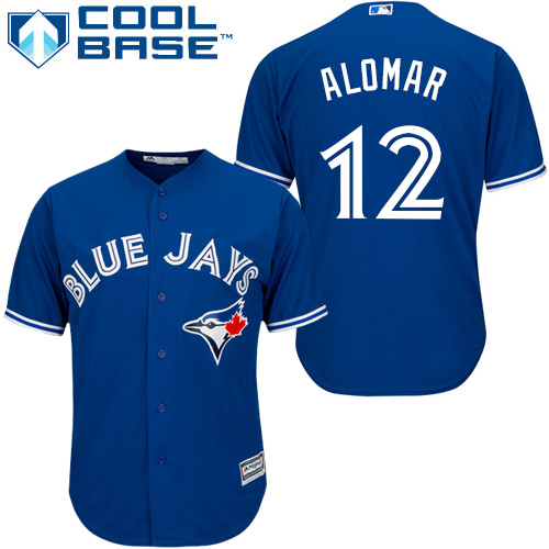 Men's Majestic Toronto Blue Jays #12 Roberto Alomar Replica Blue Alternate MLB Jersey