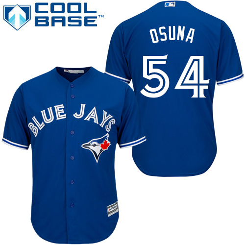 Men's Majestic Toronto Blue Jays #54 Roberto Osuna Replica Blue Alternate MLB Jersey