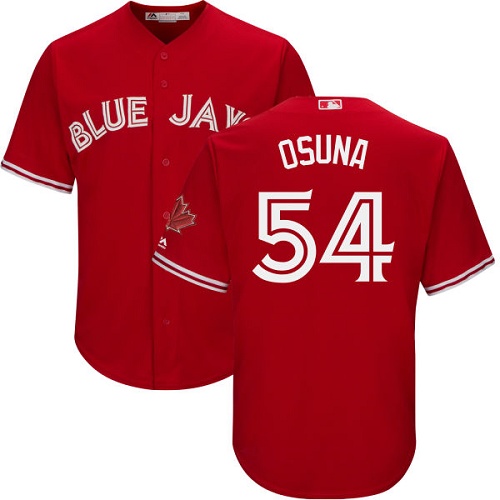 Men's Majestic Toronto Blue Jays #54 Roberto Osuna Replica Scarlet Alternate Cool Base MLB Jersey