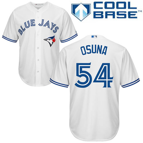 Men's Majestic Toronto Blue Jays #54 Roberto Osuna Replica White Home MLB Jersey